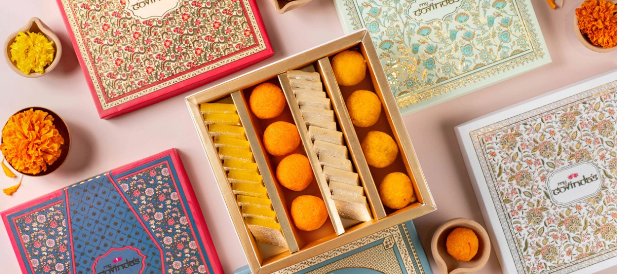 Indian sweets mithai gift hamper from MyGovindas
